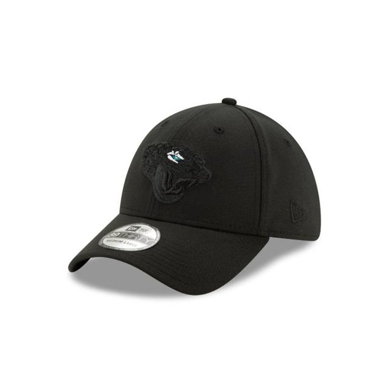 NFL Jacksonville Jaguars Logo Elements 2.0 39Thirty Stretch Fit (RVD6442) - Black New Era Caps